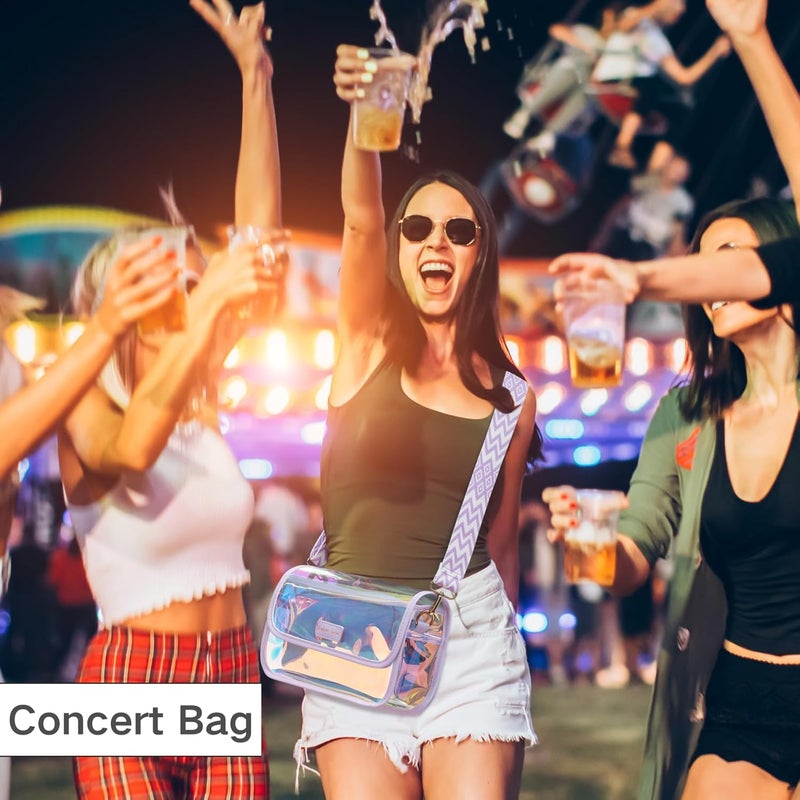 Packism Clear Bag for Stadium Events - Small Clear Purses for Women Crossbody Messenger Bag for Concerts Sporting Events - Image 2